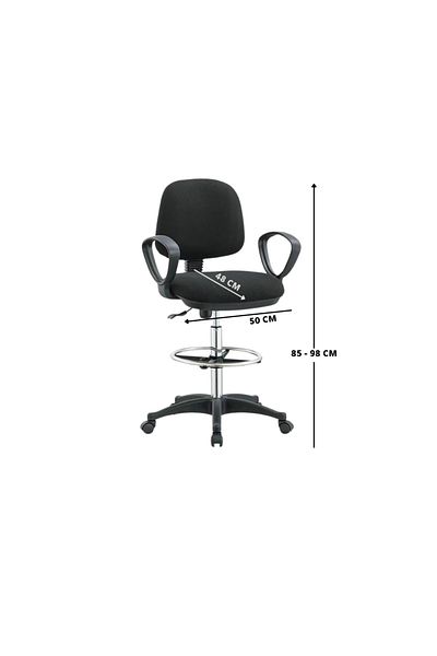 Ebticar ffice Chair with Armrests and Metal Base