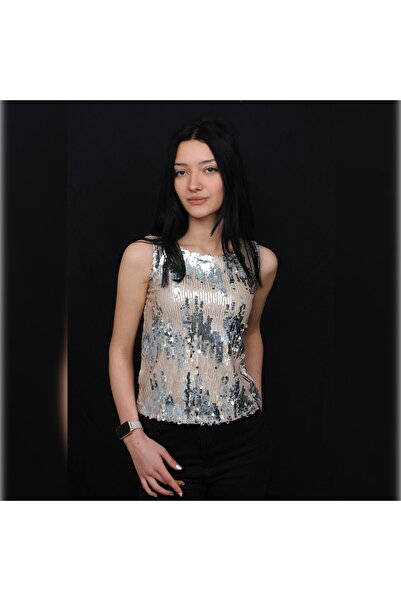 ArdaEge Bej Askılı Pullu Buluz