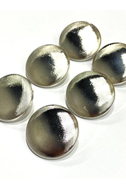 karantuhafiye Σετ κουμπιά καμπαρντίνας 6 τμχ Μεταλλικά /2,8 εκ. Ασημί