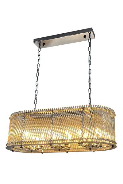 pulchino Modern Avize Krom Kaplamalı PLC-1270-AV-ELLİPSE-K-80x35