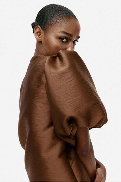 H&M Balloon-sleeved blouse