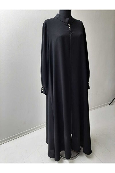 GigiTex Mevlana Stylish Special Design Ornament Button Detail Crepe Zippered ...