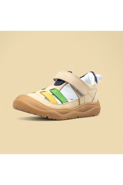 JOJO KIDS παιδικά εσωτερικά εξωτερικά γνήσια δερμάτινα ορθοπεδικά πέδιλα εσωτερικού χώρου, παπούτσια με πλάτη