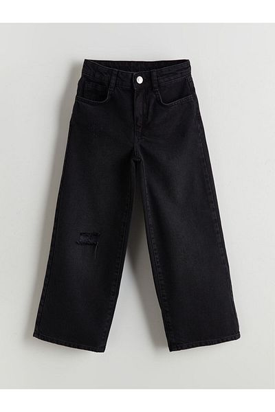 LC Waikiki Girl's Jeans Pants with Adjustable Elastic Waist