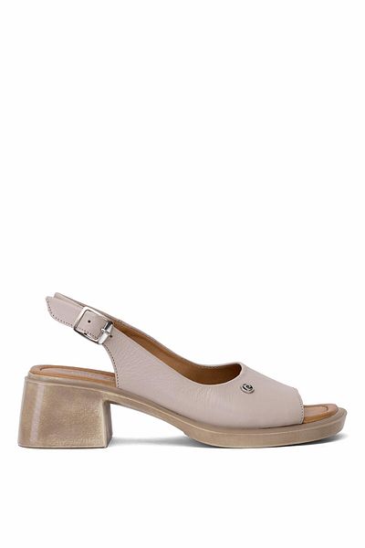 Pierre Cardin PC-54614 Γυναικεία πέδιλα με τακούνι από γνήσιο δέρμα Mink