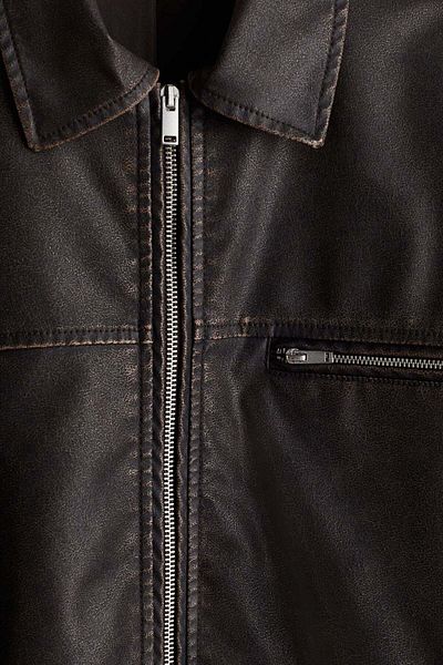 H&M Distressed-look coated jacket