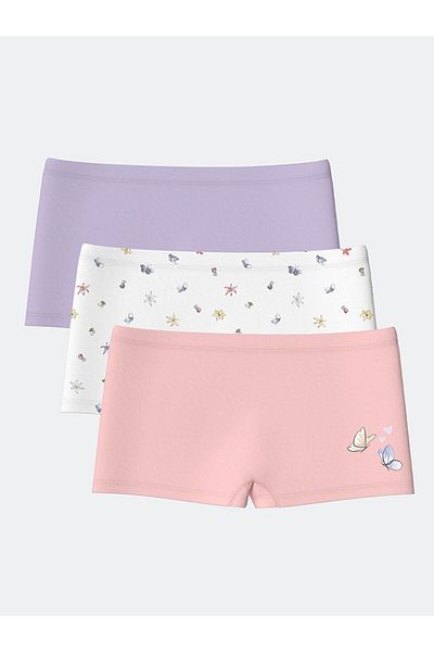 LC Waikiki New Season Printed Girls' Boxer Set of 3 - S5Fi34Z4