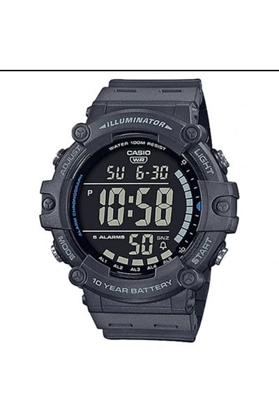 Casio Casio Men's Digital Rubber Strap Watch Ae-1500Wh-8Bvdf