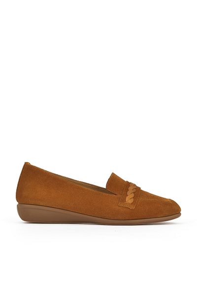 Ziya Women's Genuine Leather Comfort Shoes 1511050 Z25992 Tan