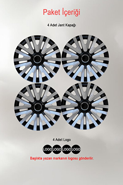 PackGar Opel Corsa B C D E 14'' İnç Jant Kapağı 4 ADET Çift Renk 307
