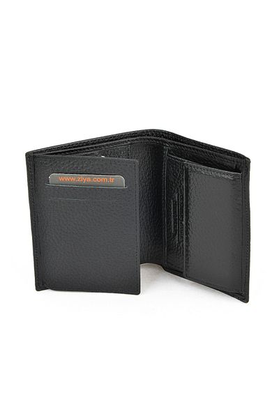 Ziya Men's Genuine Leather Wallet, Black 1519841 Zd03