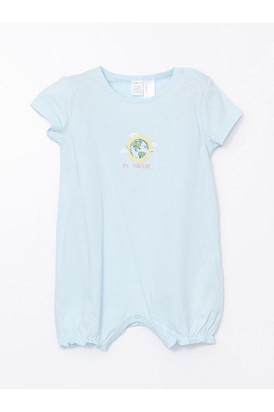 LC Waikiki New Season Crew Neck Printed Baby Girl Jumpsuit - S5L990Z1