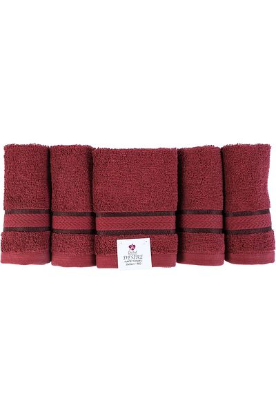 ORCHID DESIRE FACE TOWEL 30X30CM RED