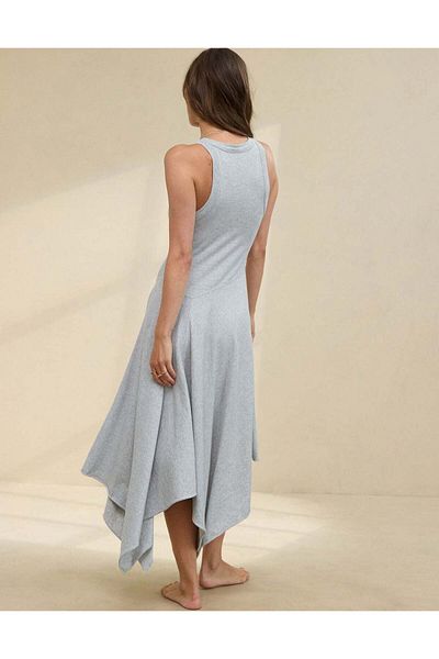 AMERICAN EAGLE Aerie Tank Asymmetric Midi Dress