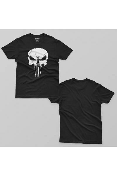 Crazy Punisher Skull Men's T-Shirt