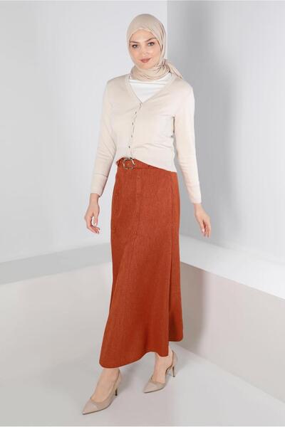 Alvina BELTED BUTTON DETAILED SKIRT 60335
