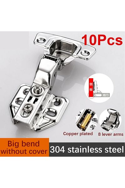 Choice Big bend (10Pcs) 1Pcs/10Pcs 304 Stainless Steel Hydraulic Hinges Cabinet Door Spring Hinge Damper Bu