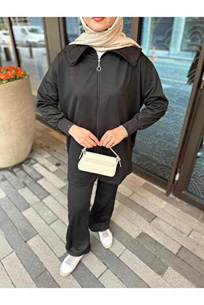 VOLT CLOTHİNG Women's Wide Leg Slit Zipper Suit