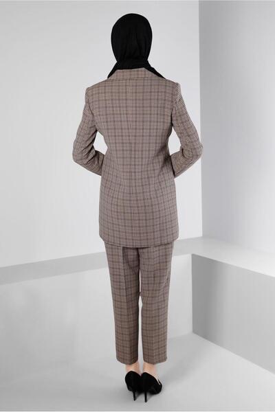 Alvina PLAID PATTERNED BUTTONED DOUBLE PANTSET 30307