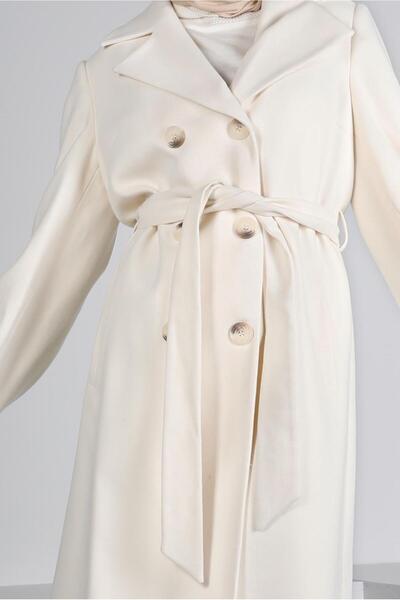 Alvina Double Breasted Collar Belted Coat 90305