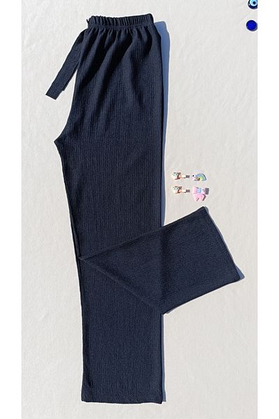 siyalife Summer Wrap Fabric Relaxed Cut Trousers with Elastic Waist