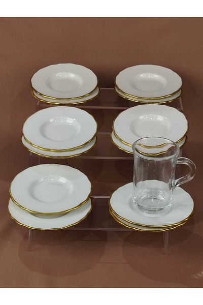 AR HOME 12 pieces Teacup Porcelain Saucer