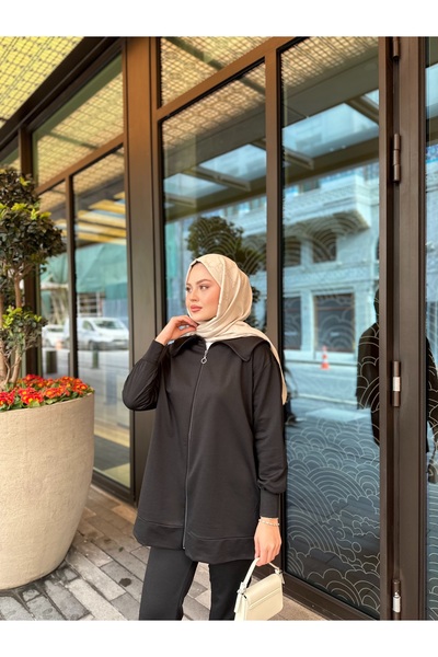 VOLT CLOTHİNG Women's Wide Leg Slit Zipper Suit