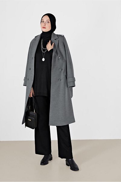 Alvina Lace-up Sleeves Knitwear Double Trousers Set - 42032