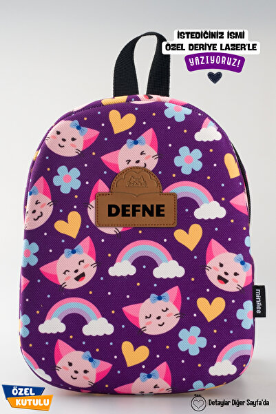 Minilee Kişiye Özel Isimli - Mutlu Kediler 0-8 Yaş - Kreş, Anaokulu Çocuk Sır...