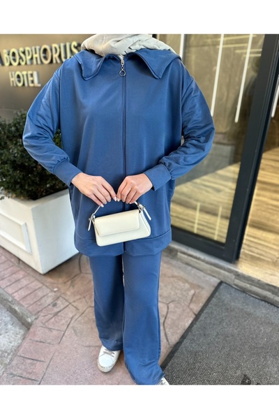 VOLT CLOTHİNG Női széles lábszárú, cipzáras öltöny