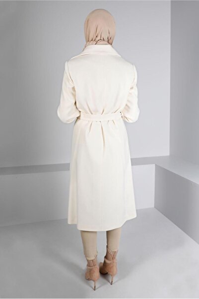 Alvina Double Breasted Collar Belted Coat 90305