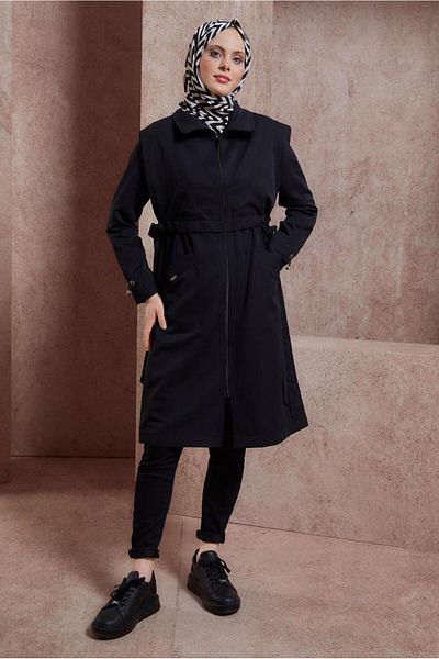 Alvina TRENCH COAT 10882 WITH TIE DETAIL