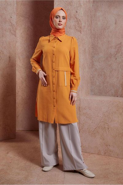 Alvina Linen Textured Tunic - Model 44490