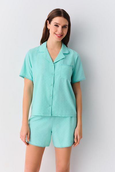 SUWEN Fiona Masculine Shorts Pajama Set