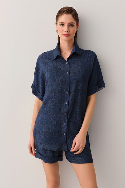 SUWEN Denim Beach Shirt