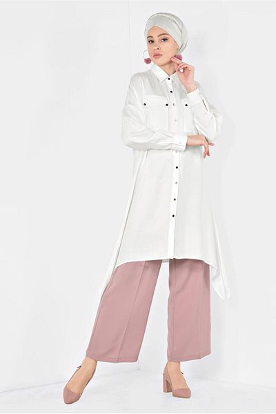 Alvina Asymmetrical Tunic 4855 - Snaps