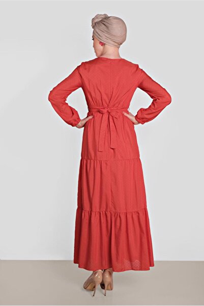 Alvina Dress with Buttons and Belted 4460