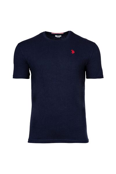 U.S. Polo Assn. US POLO ASSN. Herren T-Shirt - Rundhals, Logo-Stickerei, Baumwolle