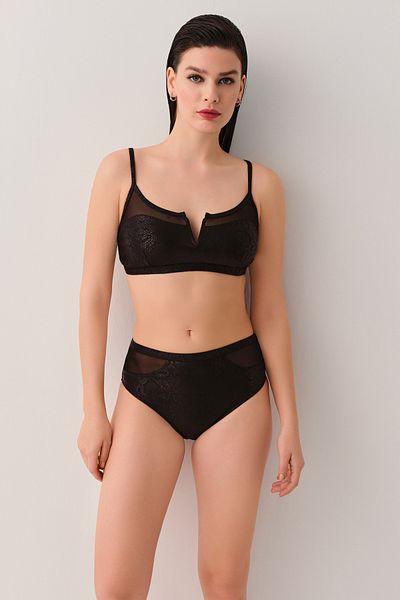 SUWEN Sirius Tulle Detailed Bikini Top