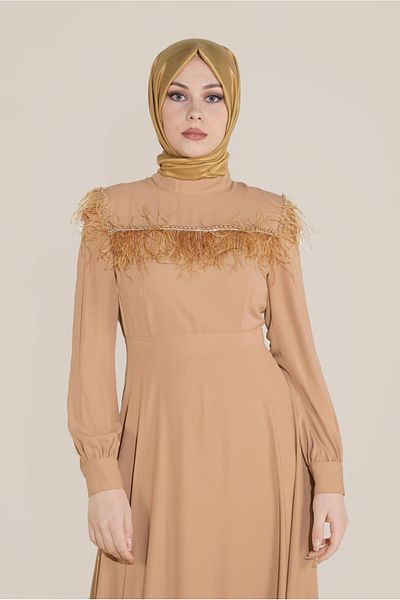 Alvina 40568 Μοντέλο Πέρλα και Φτερωτό Φόρεμα