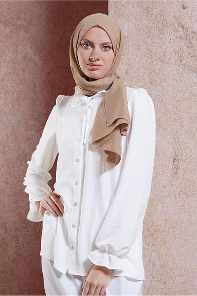 Alvina 44596 Model Tied Collar Blouse