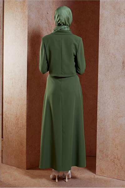 Alvina 45070 Model Belted Skirt Set