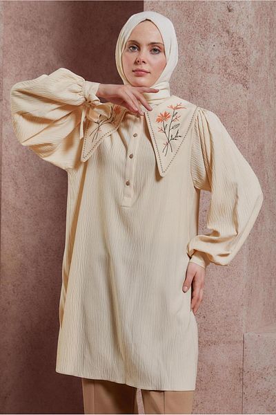 Alvina EMBROIDERED COLLAR TUNIC 43929