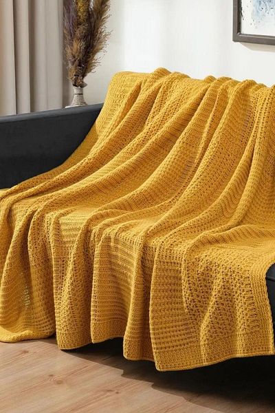 DALİSA Rebecca Knitwear Soft Knitted Bed and Sofa Cover