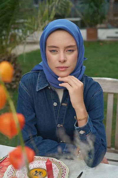 ED Scarf Eșarfă modală Blue Classic Collection