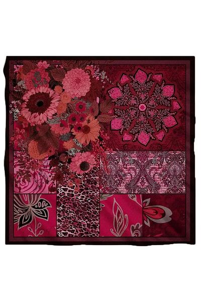 ED Scarf Μωσαϊκό κασκόλ Pink Vision Art Collaction