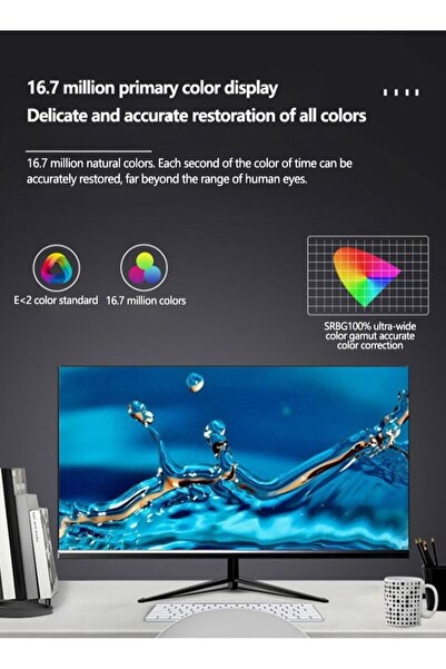 FlashHawk شاشة ألعاب IPS مقاس 24 بوصة بمعدل تحديث 165 هرتز مع شاشة مسطحة عالية الدقة بالكامل (1920 × 1080)