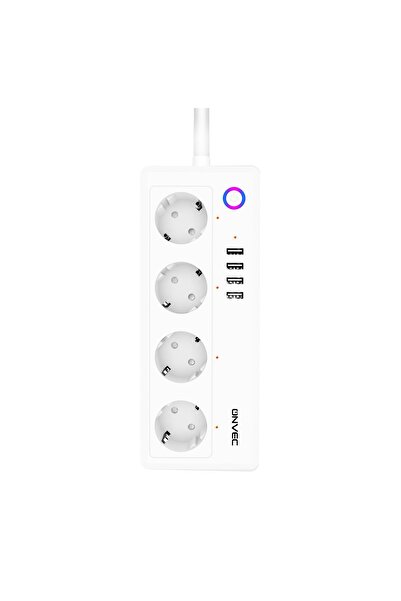 ONVEC 2gen Tuya Wi-fi Destekli 4lü Korumalı Usbli Smart Grup Priz-uygulama Üzerinden kontrol