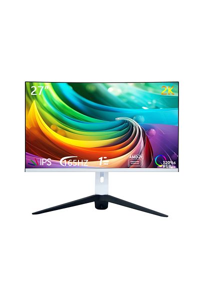 glanfen 27 Inch Curved Gaming Monitor 165Hz with LED Backlit,QHD 2560 ×1440(2K) Computer Monitor