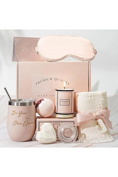 COOYA Spa Gift Set for Women, 7 PCS Bath Gift Set for Women, Relaxing Spa Gifts with Gift Boxes